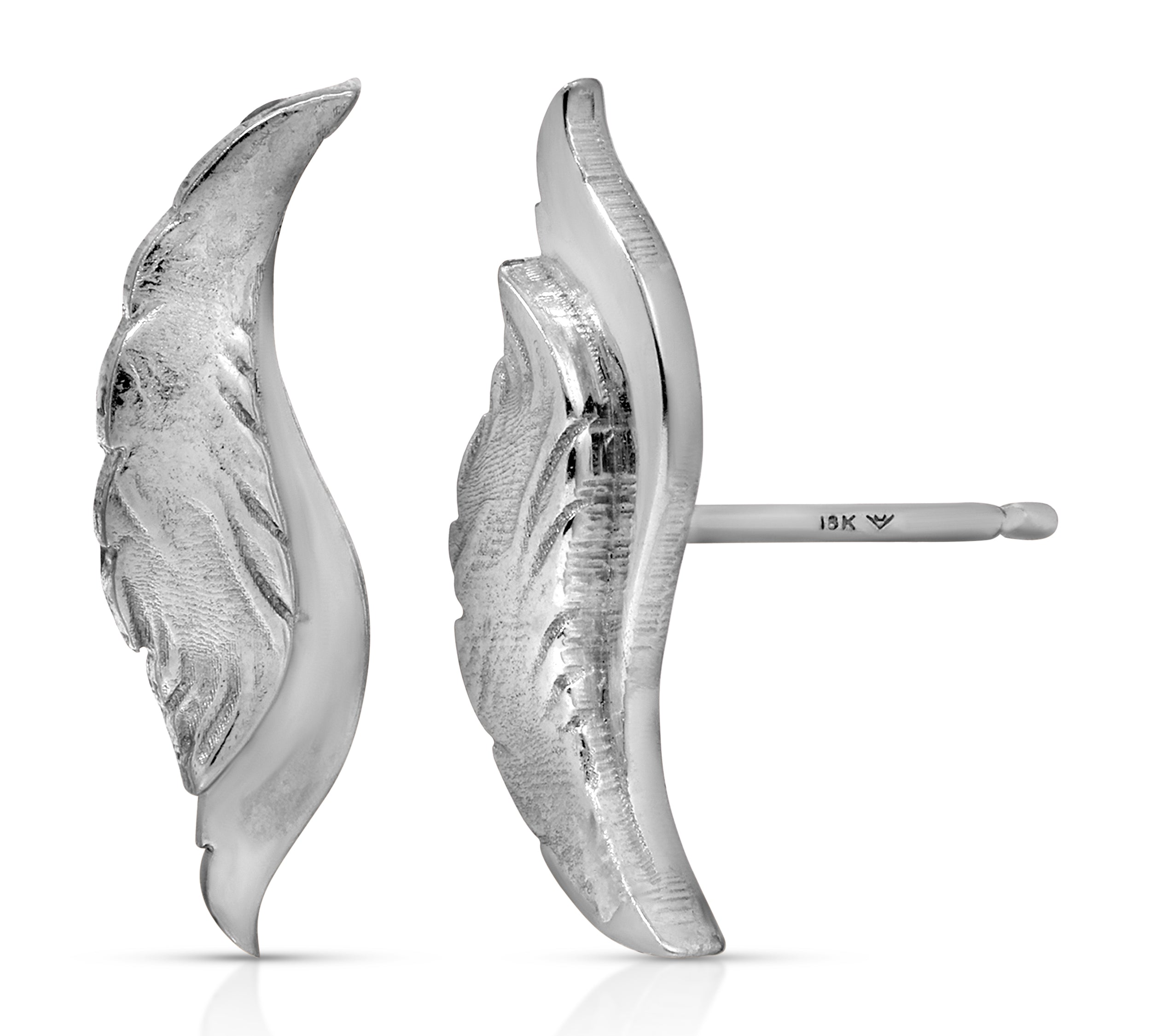 Plume Angel Wing Earrings Studs Roseark Deux