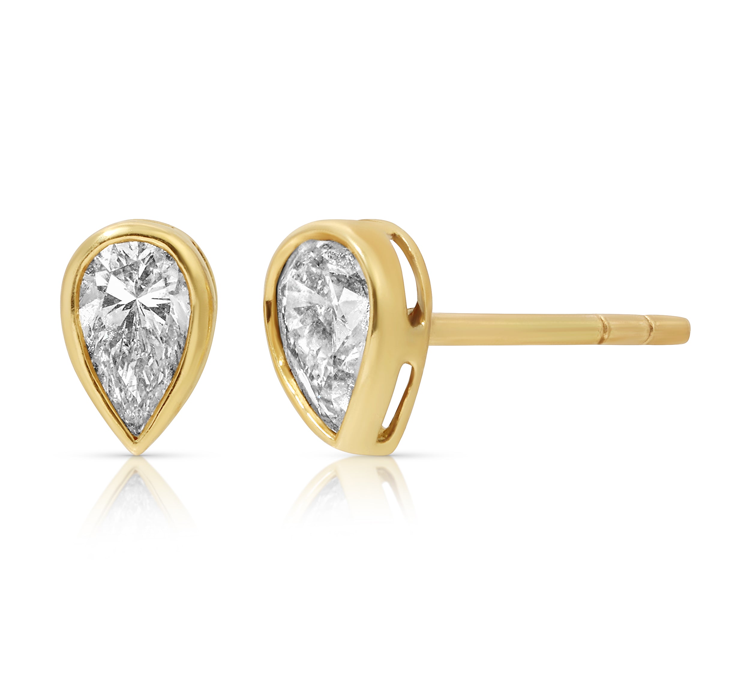 Diamond Pear Stud Stud Earrings Roseark Deux Pair