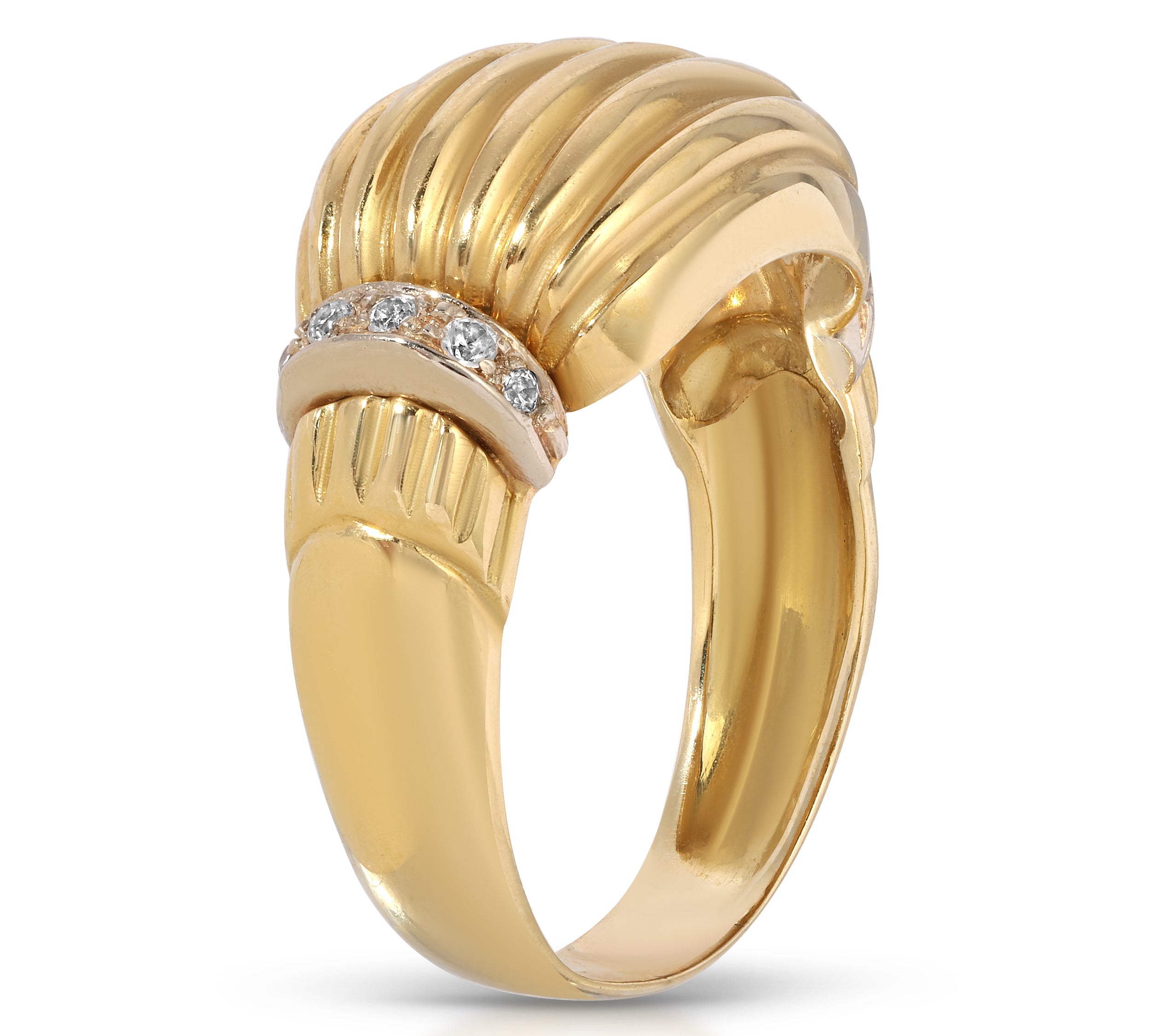 French Vintage Diamond Dome Ring Statement Ring Roseark Vintage