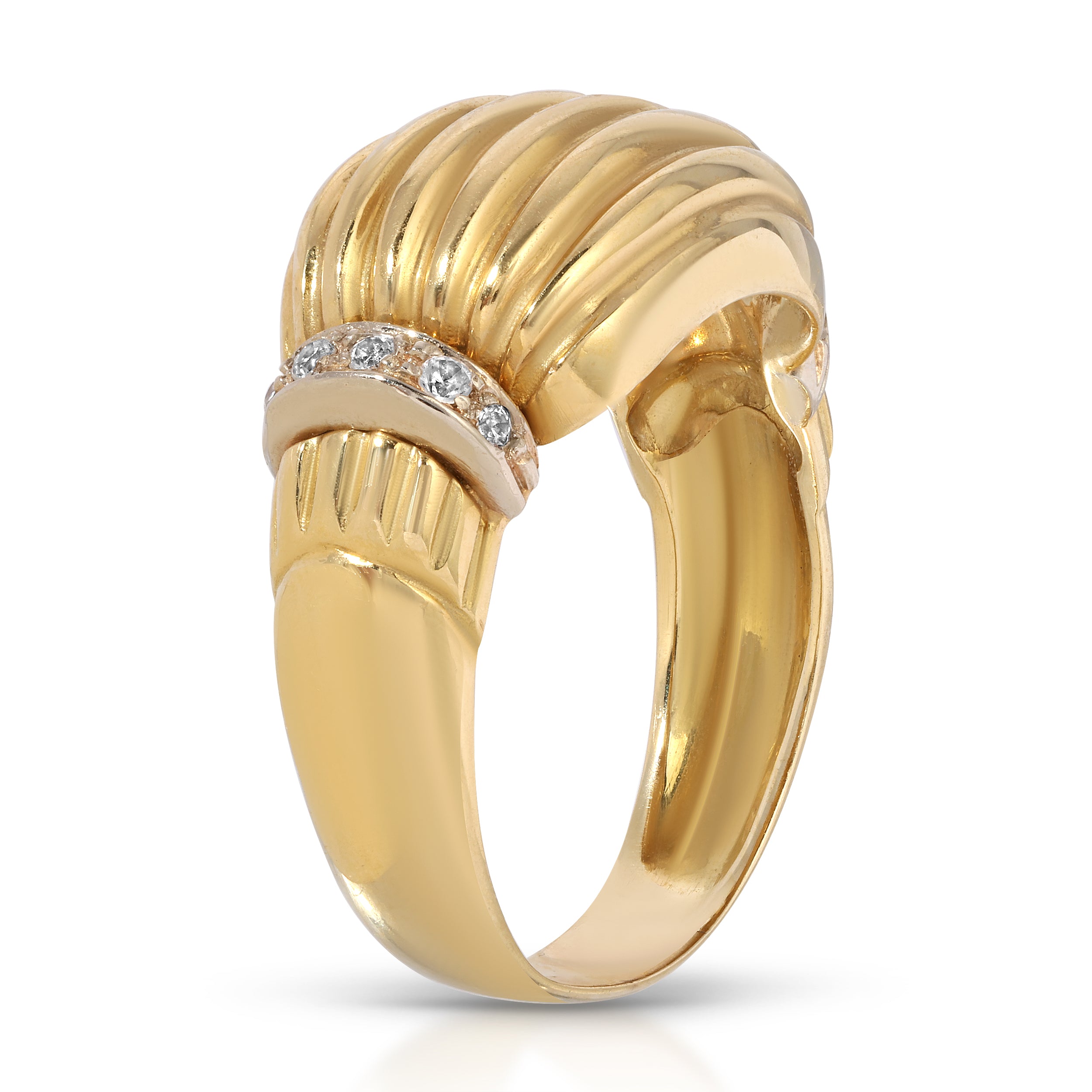 French Vintage Diamond Dome Ring Statement Ring Roseark Vintage