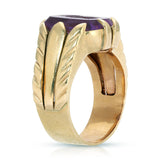 Victorian Amethyst Intaglio Portrait Ring Ring Roseark Vintage