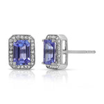 Tanzanite and Diamond Stud Earrings Stud Earrings Roseark Jewelry Pair