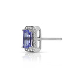 Tanzanite and Diamond Stud Earrings Stud Earrings Roseark Jewelry Single