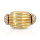 French Vintage Diamond Dome Ring Statement Ring Roseark Vintage