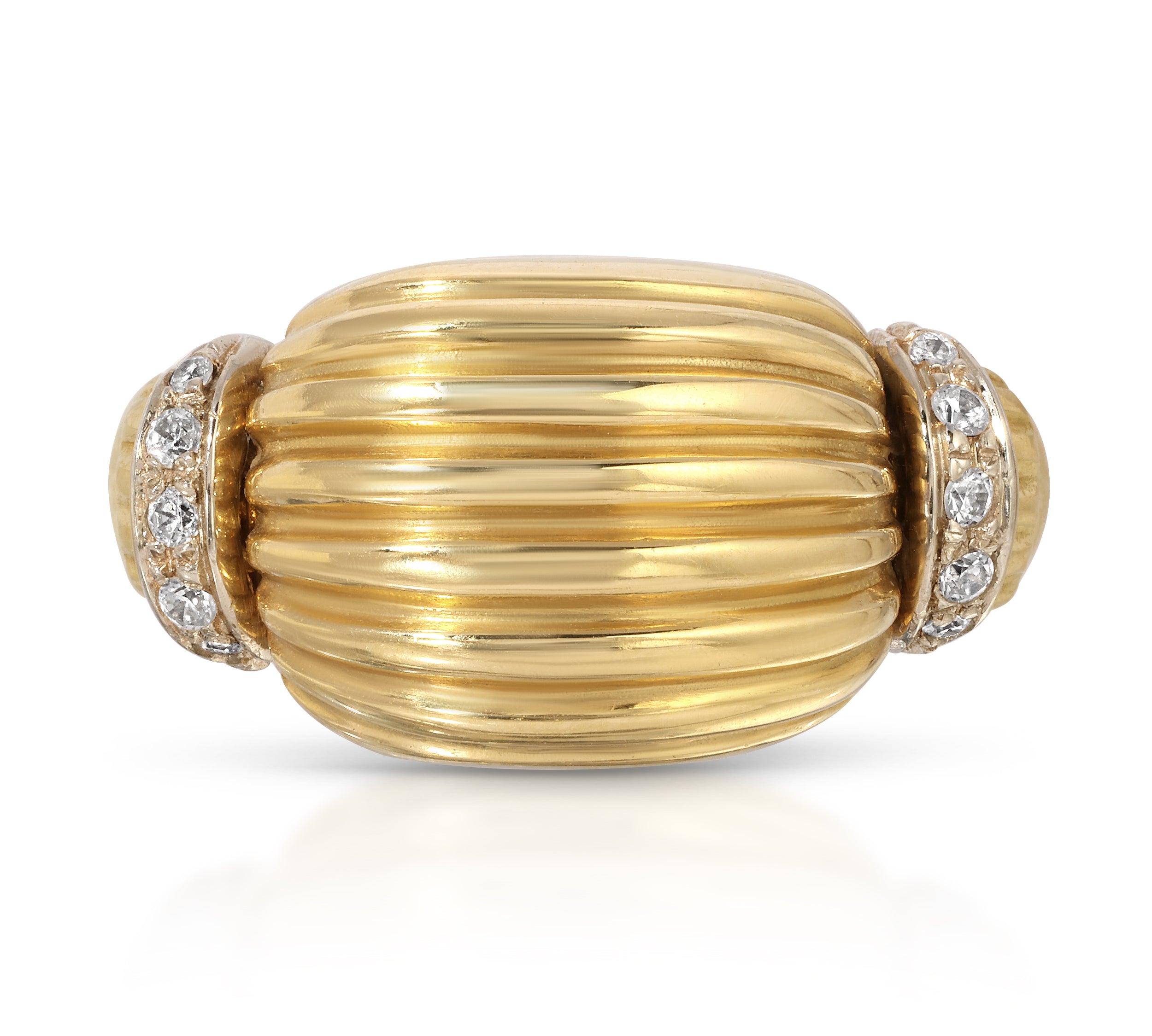 French Vintage Diamond Dome Ring Statement Ring Roseark Vintage