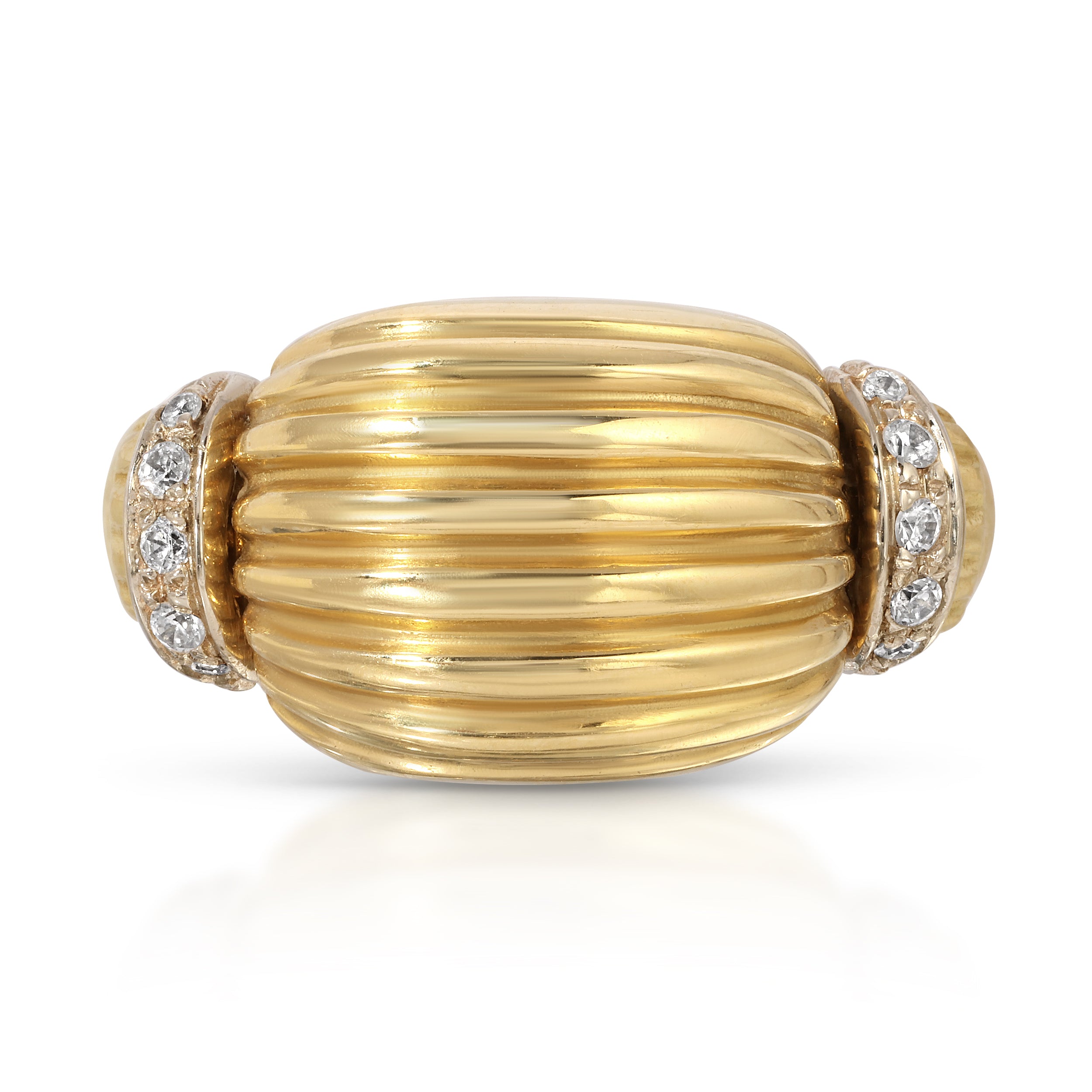 French Vintage Diamond Dome Ring Statement Ring Roseark Vintage