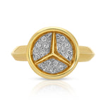 Vintage 1980s "Mercedes" Symbol Ring Signet Ring Roseark Vintage