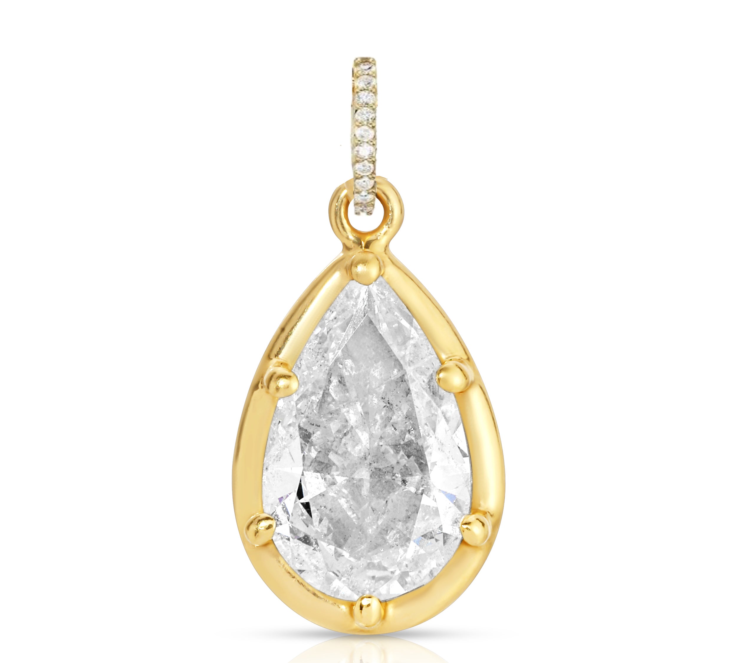 Teardrop Diamond Charm Charm Roseark Deux