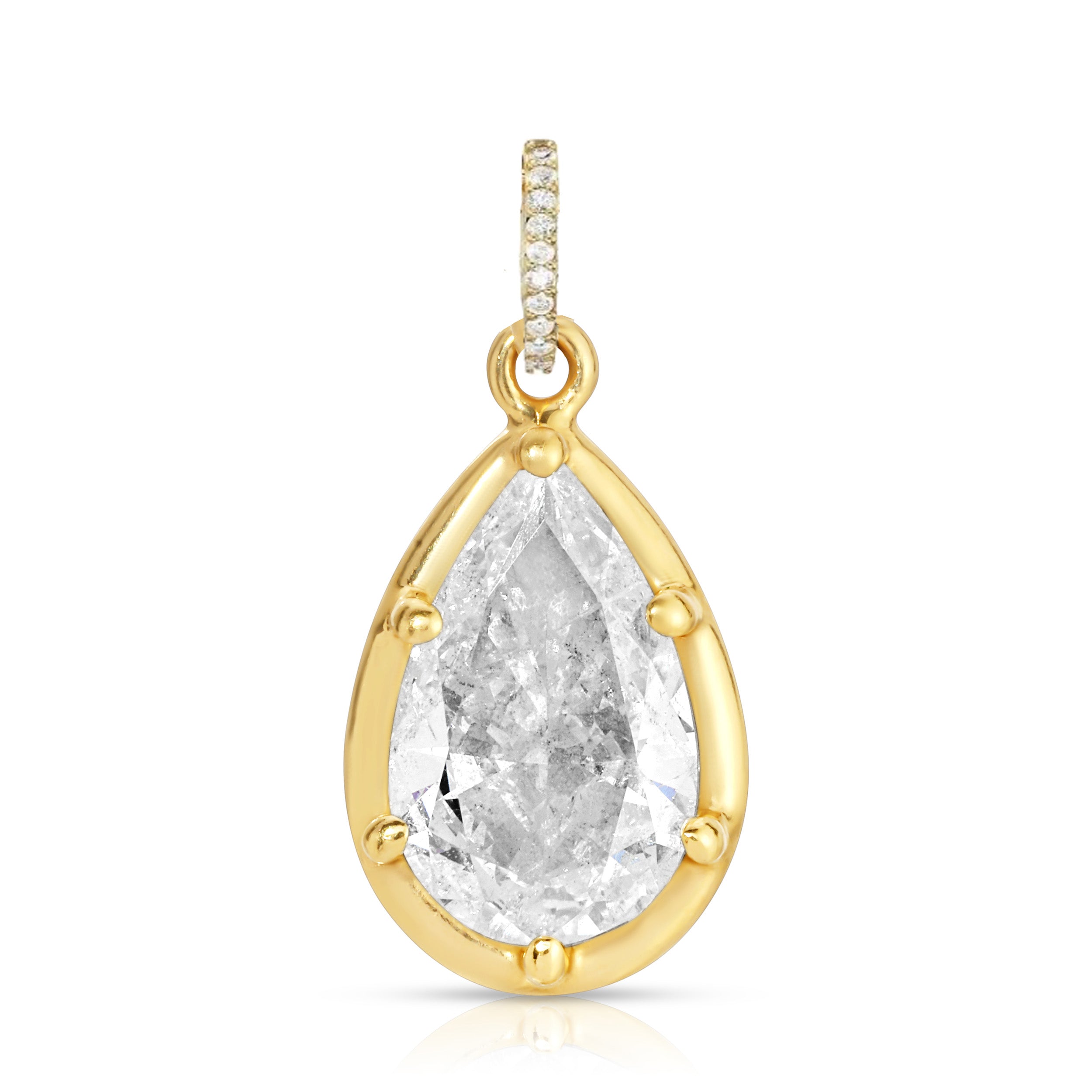 Teardrop Diamond Charm Charm Roseark Deux