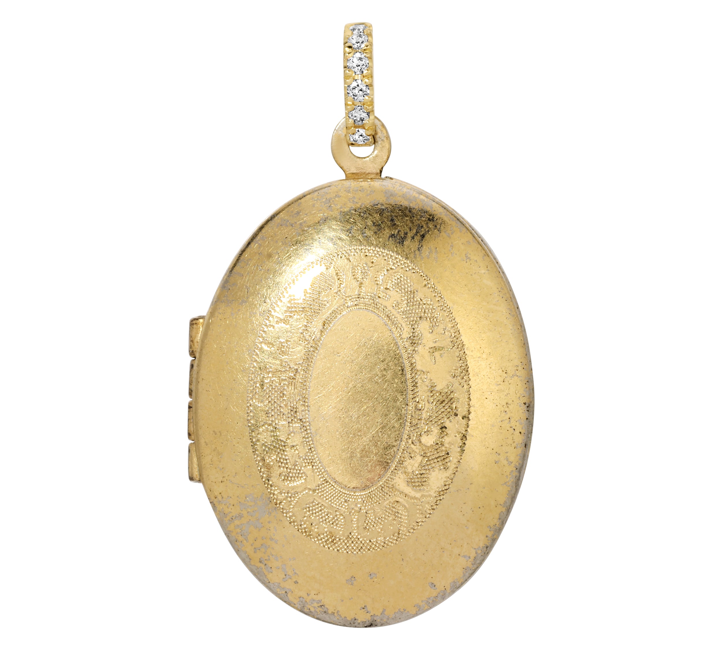 Oval Locket Charm, Small Charm Roseark Vintage