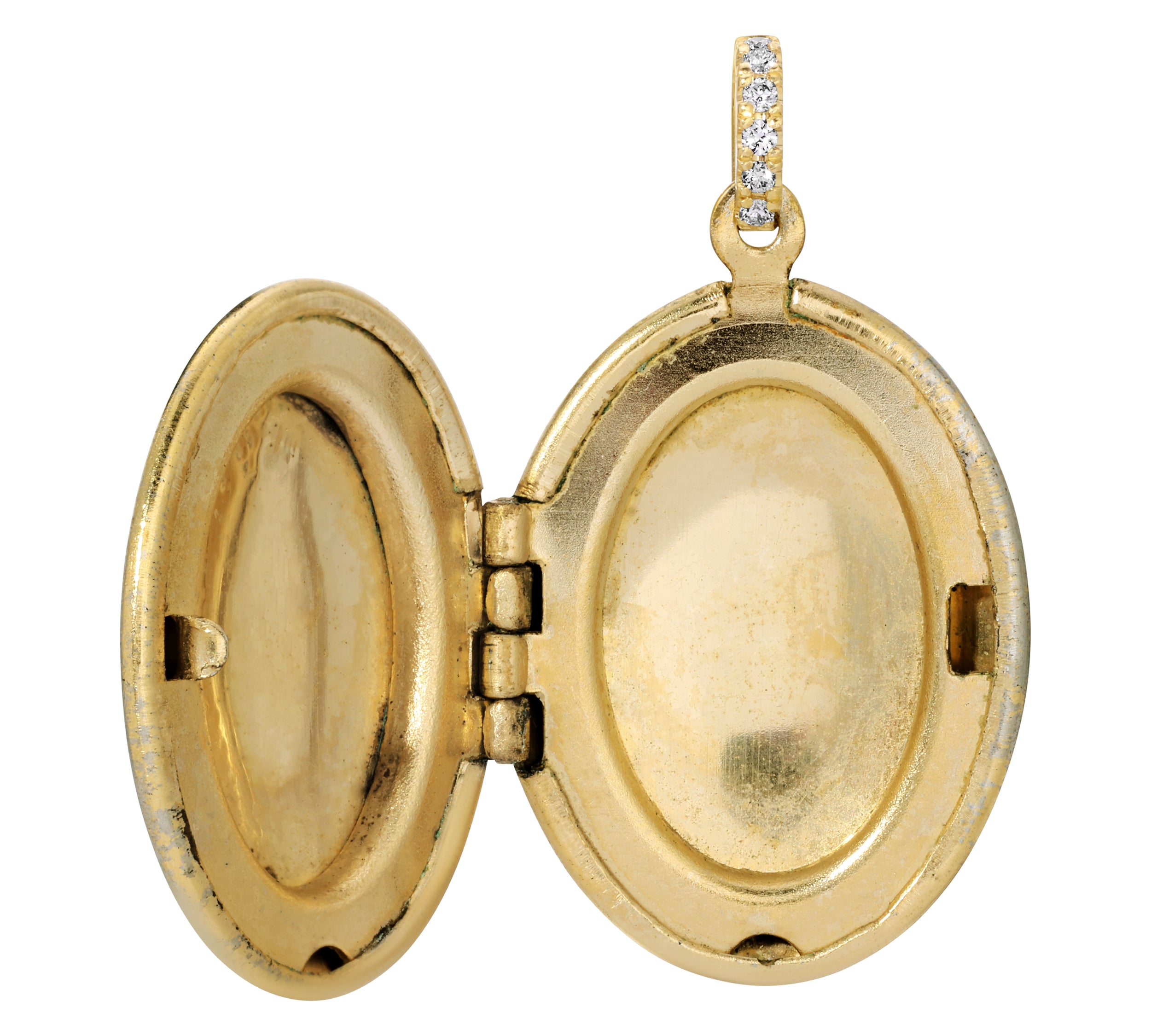 Oval Locket Charm, Small Charm Roseark Vintage