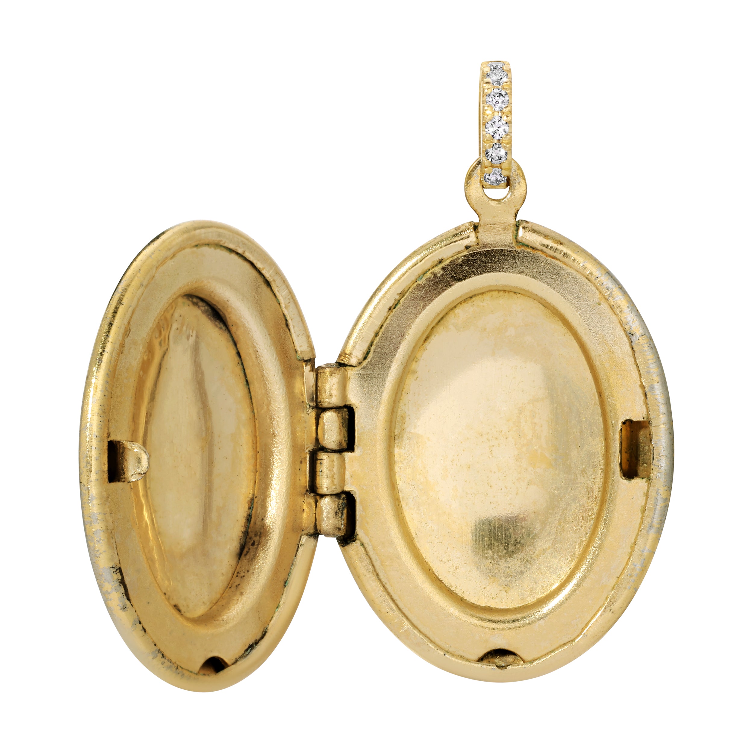 Oval Locket Charm, Small Charm Roseark Vintage