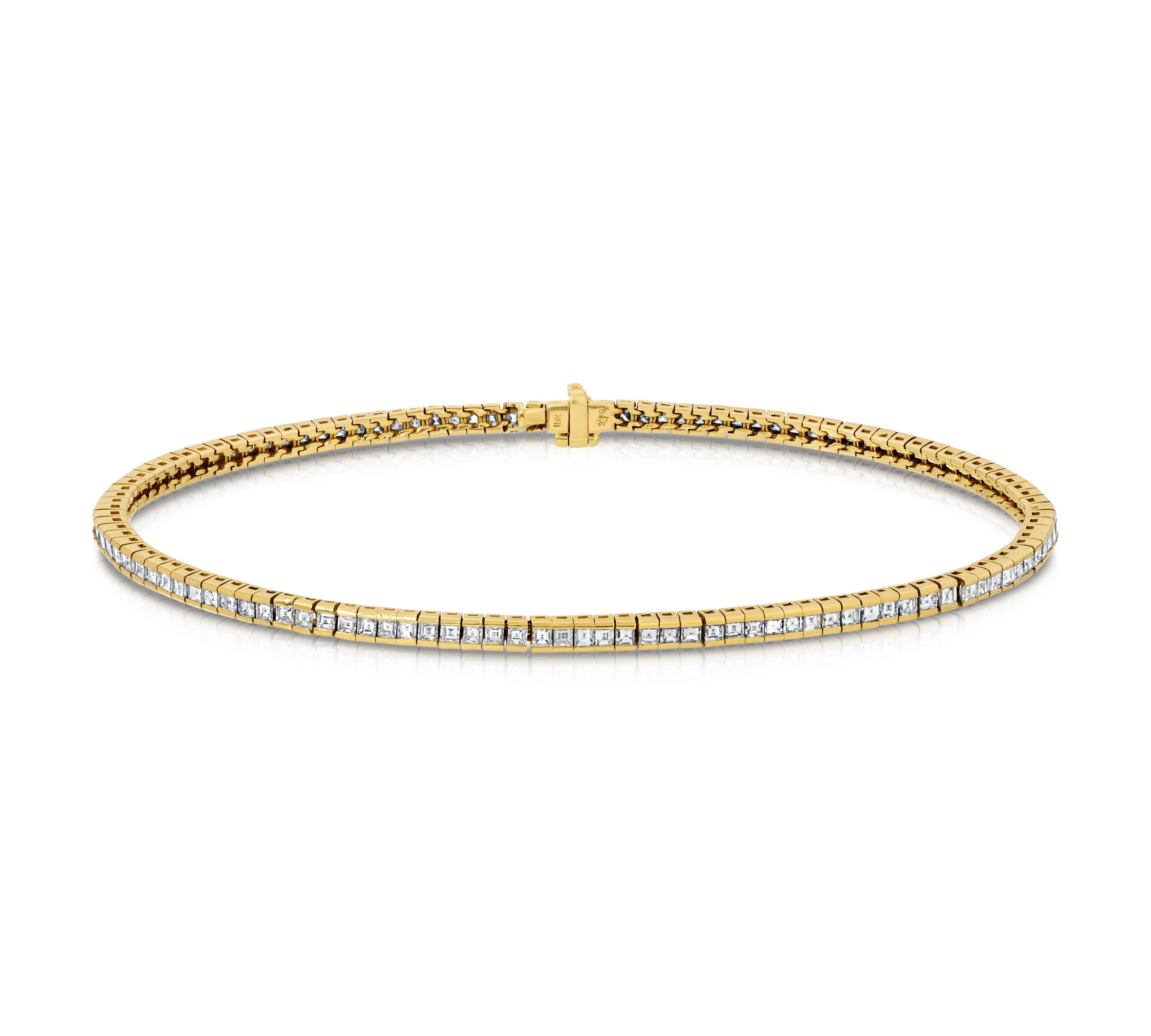 Square Set Diamond Tennis Bracelet Tennis Bracelet Roseark Vintage