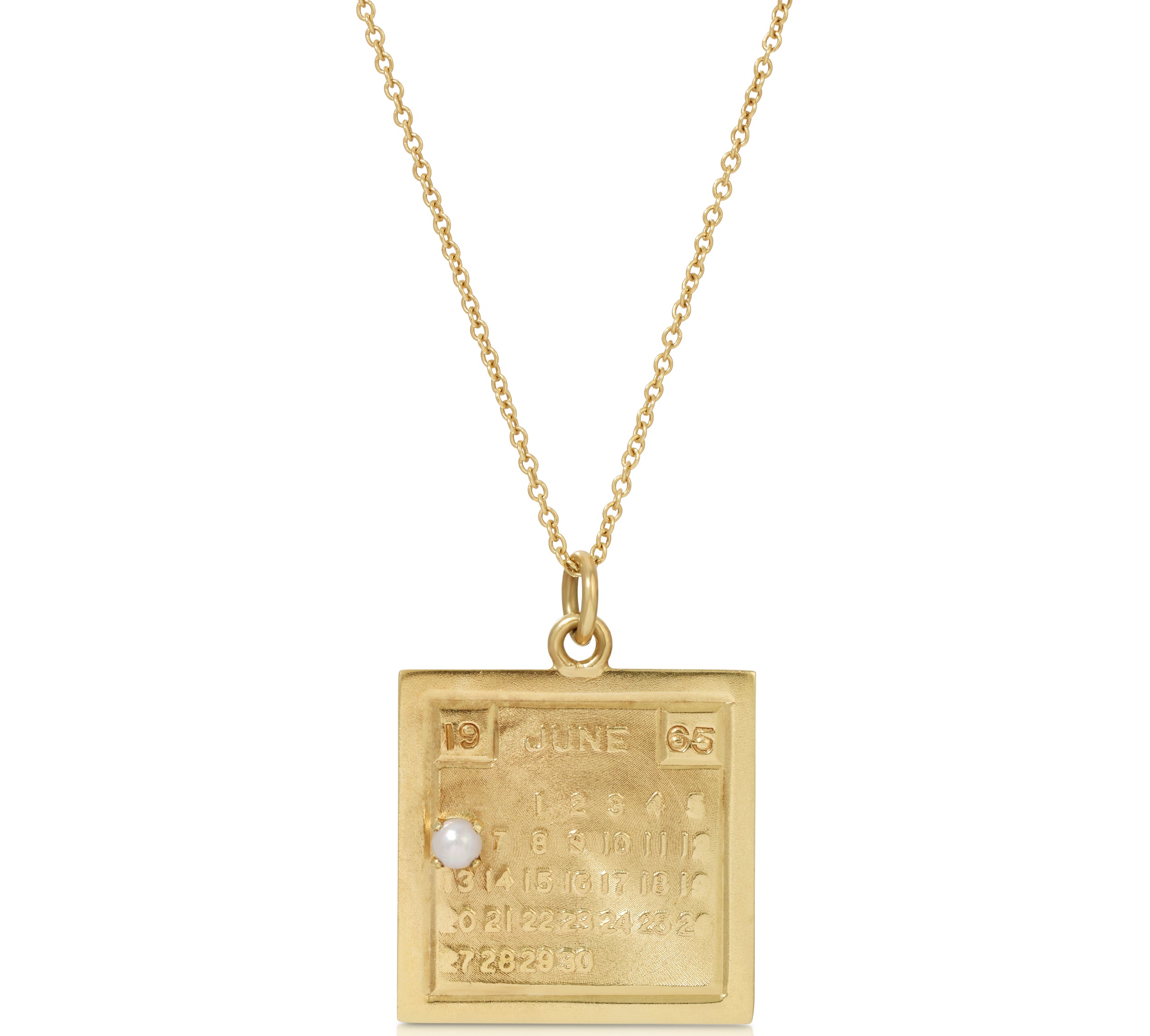Pearl Calendar Charm Charm Roseark Vintage