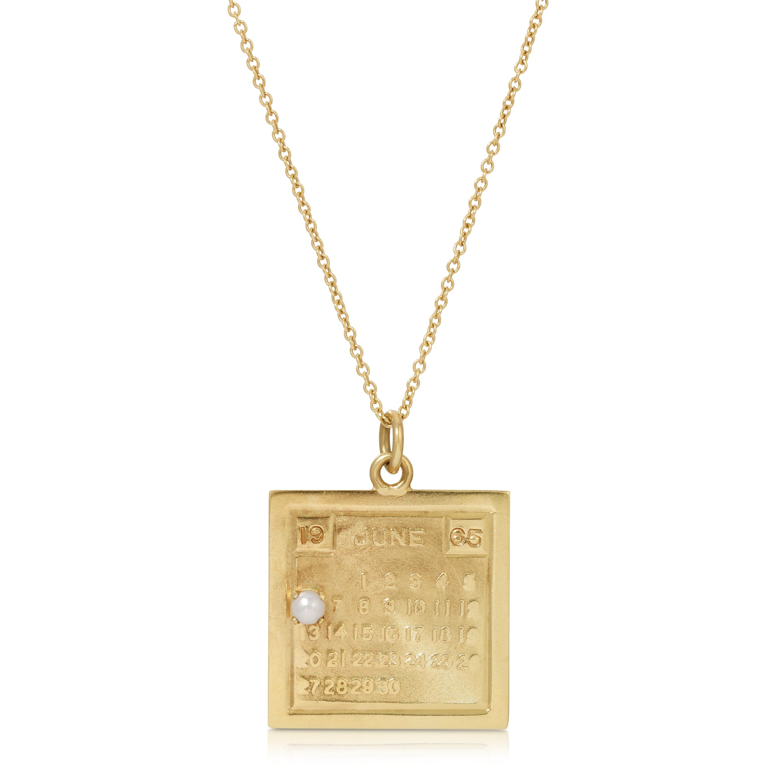 Pearl Calendar Charm Charm Roseark Vintage