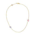 Sliced Stone Necklace Necklace Roseark Deux Sapphire