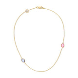 Sliced Stone Necklace Necklace Roseark Deux Sapphire