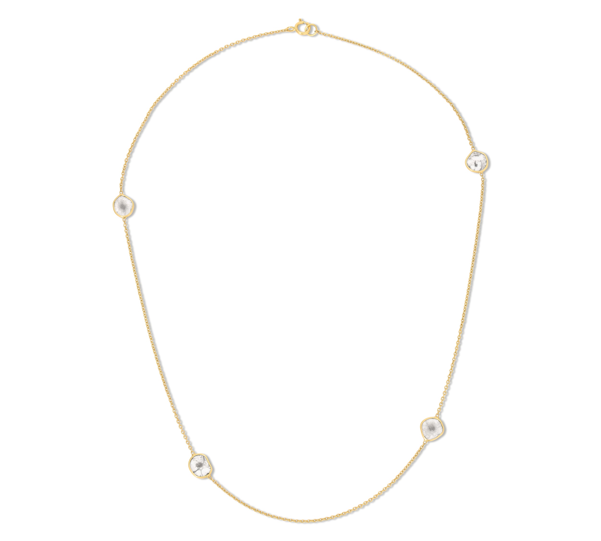 Sliced Stone Necklace Necklace Roseark Deux Diamond