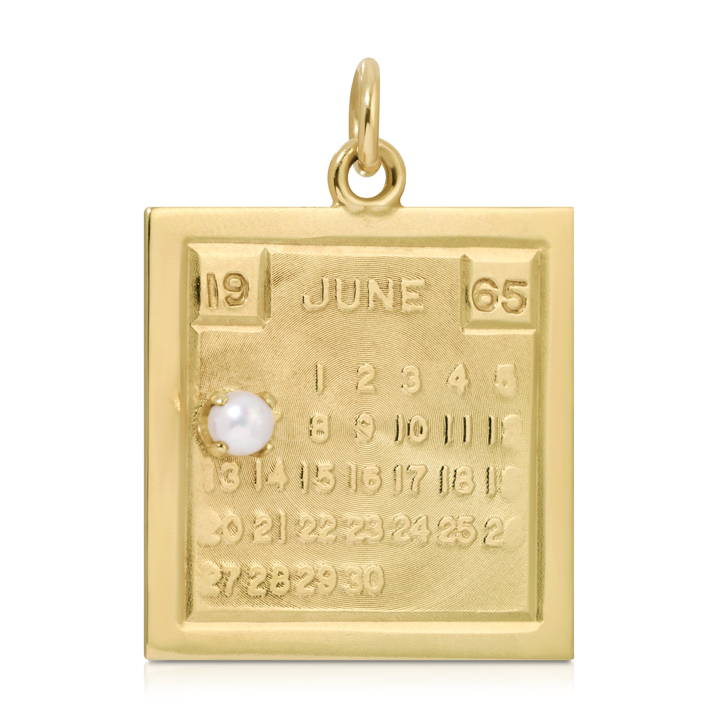 Pearl Calendar Charm Charm Roseark Vintage