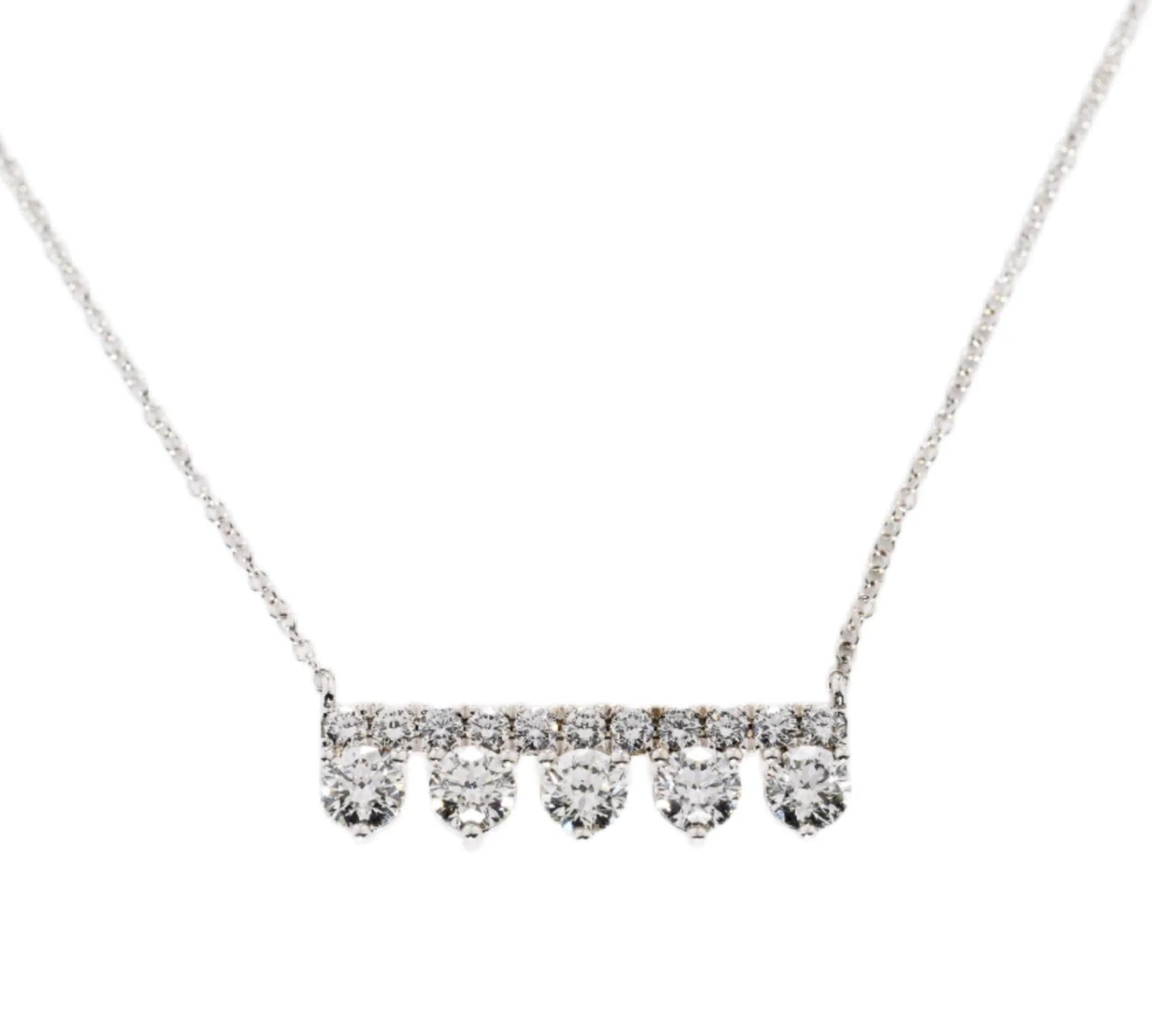 Five-Star Bar Diamond Necklace Necklace The Finest Stack