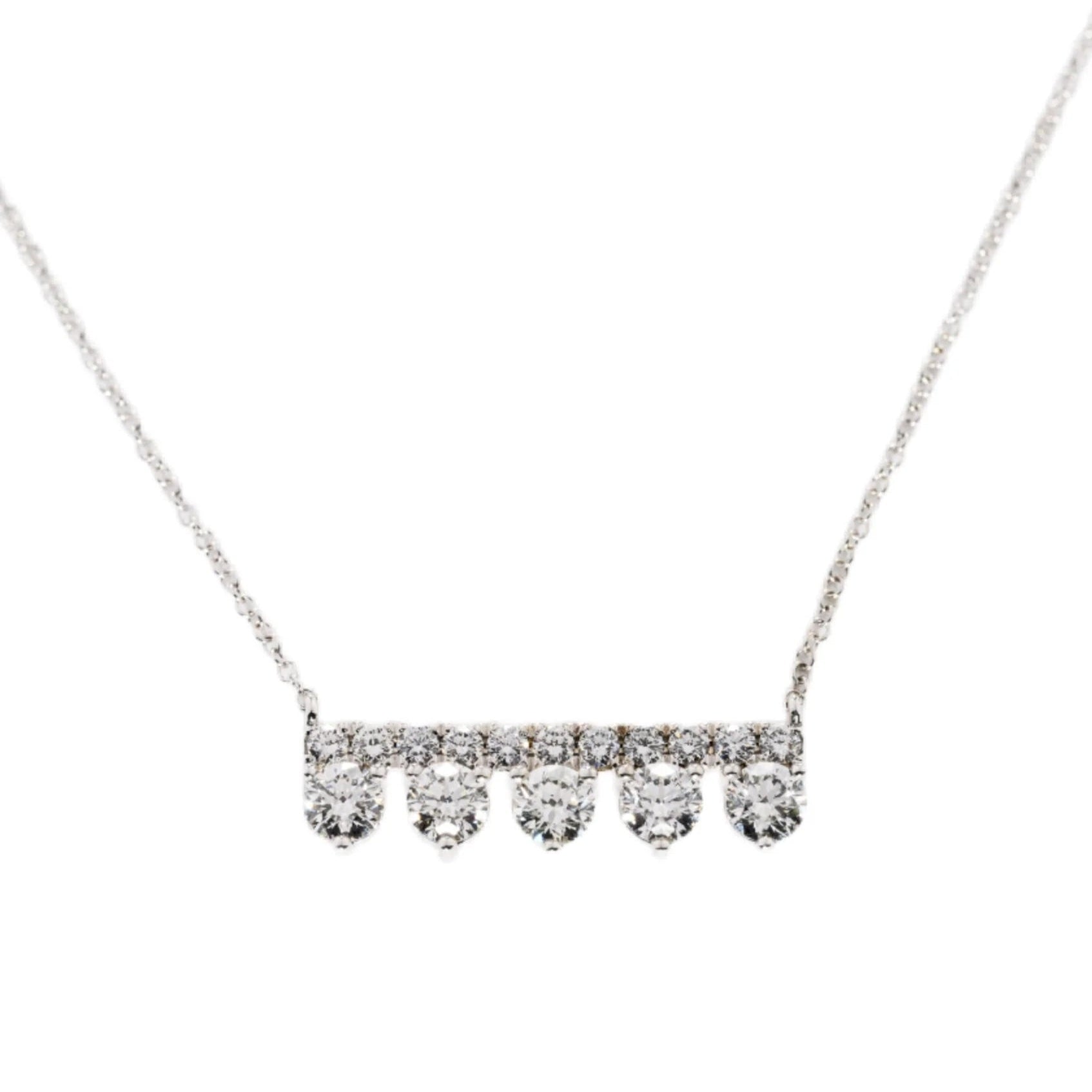 Five-Star Bar Diamond Necklace Necklace The Finest Stack