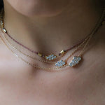 Small Diamond Cloud Necklace Charm Necklace The Finest Stack