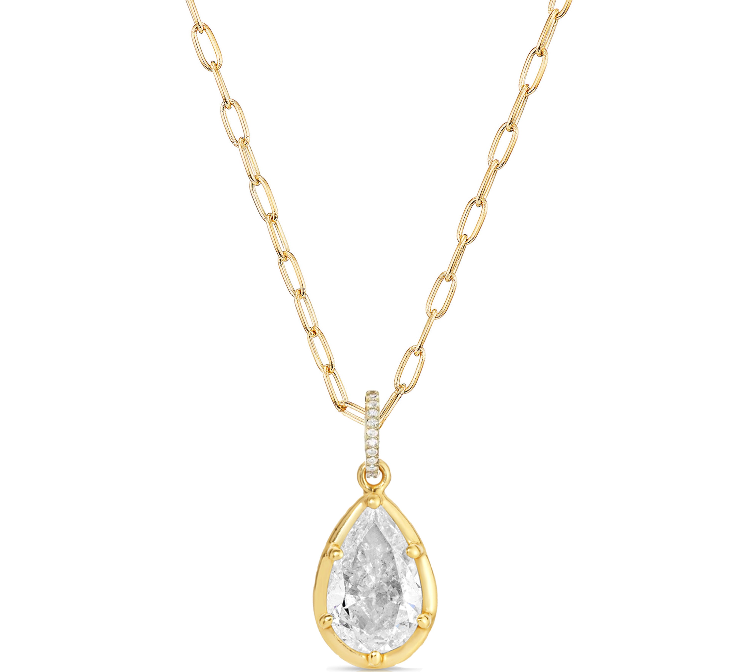 Teardrop Diamond Charm Charm Roseark Deux