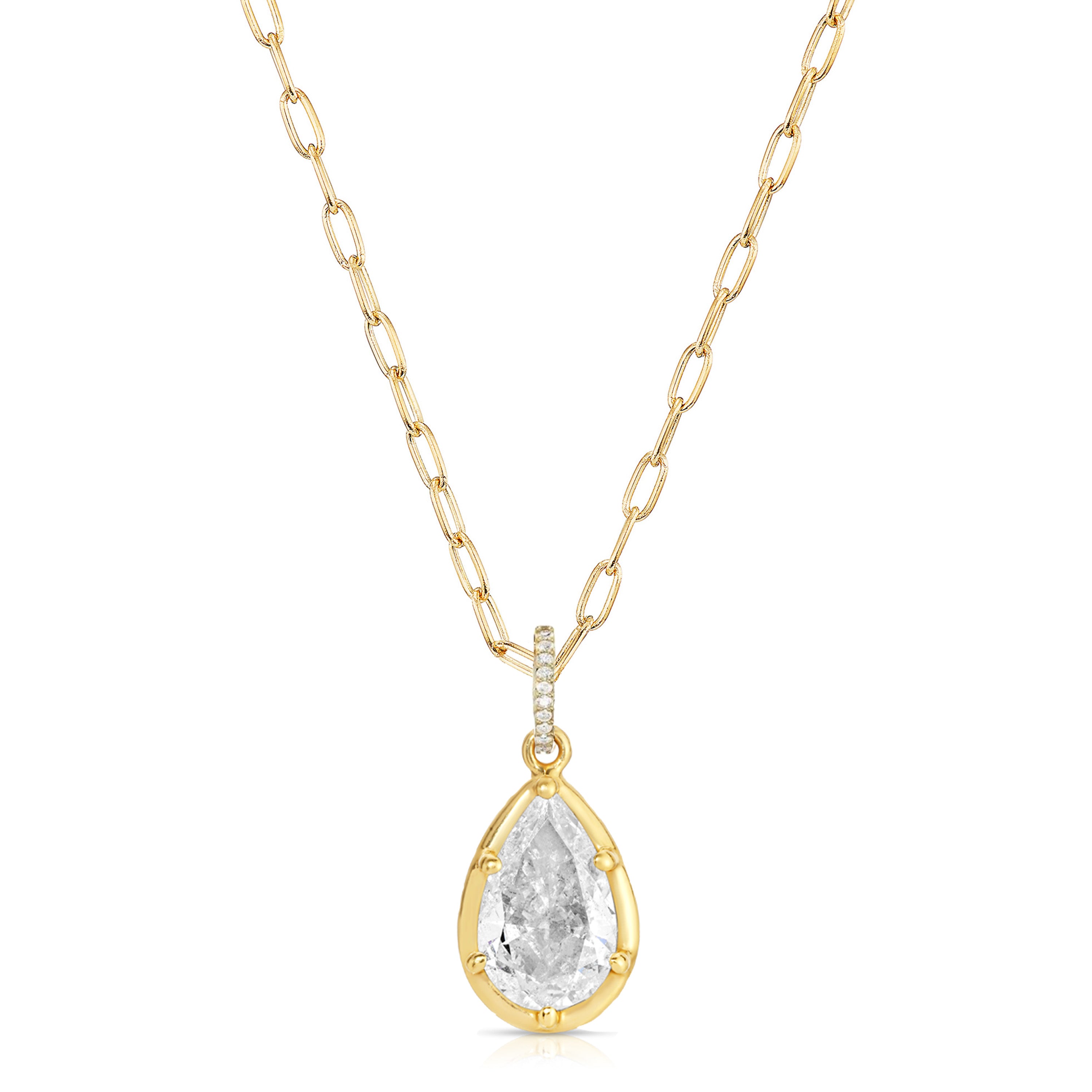 Teardrop Diamond Charm Charm Roseark Deux