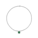 Diamond Taylor Necklace with Removable Tourmaline Pendant