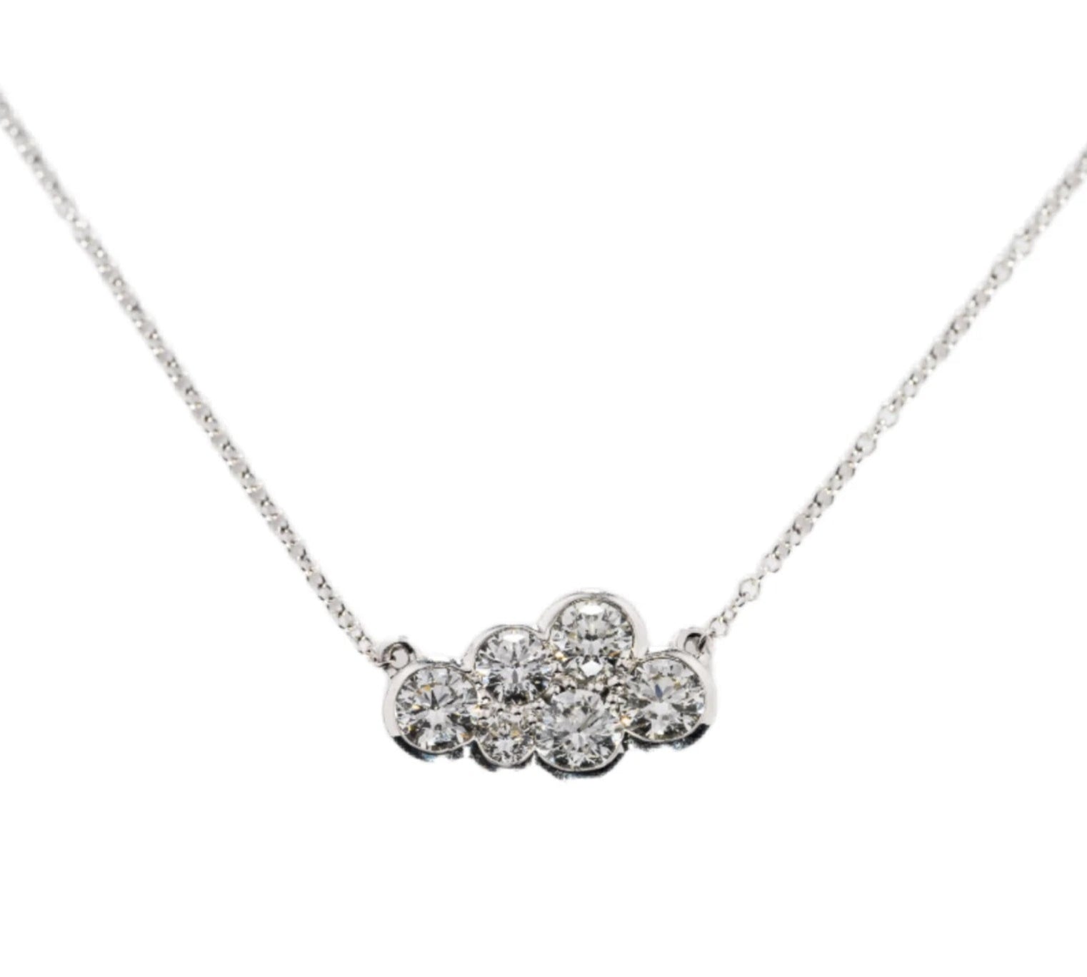 Large Diamond Cloud Necklace Pendant Necklace The Finest Stack