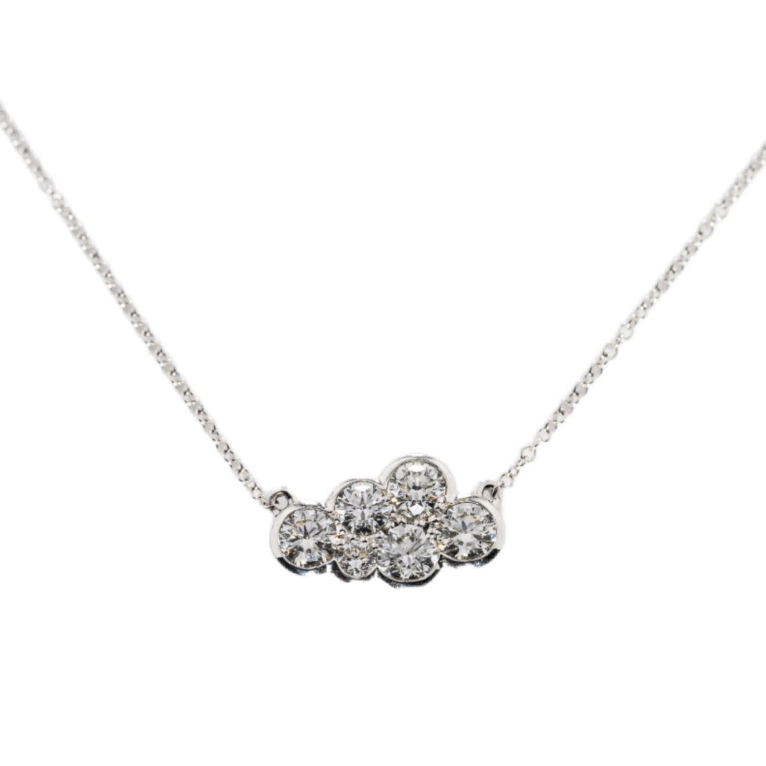 Large Diamond Cloud Necklace Pendant Necklace The Finest Stack