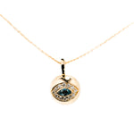 Marquise Sphere with Sapphire Eye Necklace Charm Necklace The Finest Stack