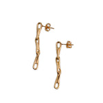 Three Link Barleycorn Chain Earrings Drop Earrings Mari Beltran