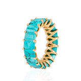 United Squares Band, Turquoise Band Ring Latelier Nawbar