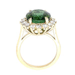 Vintage Oval Tourmaline Diamond Ring Statement Ring Roseark Vintage
