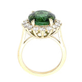 Vintage Oval Tourmaline Diamond Ring Statement Ring Roseark Vintage