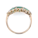 Emerald Diamond Handmade Ring Statement Ring Roseark Vintage