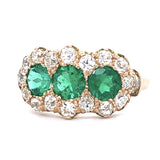 Emerald Diamond Handmade Ring Statement Ring Roseark Vintage