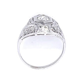 Antique 1920s Diamond Platinum Ring Statement Ring Roseark Vintage