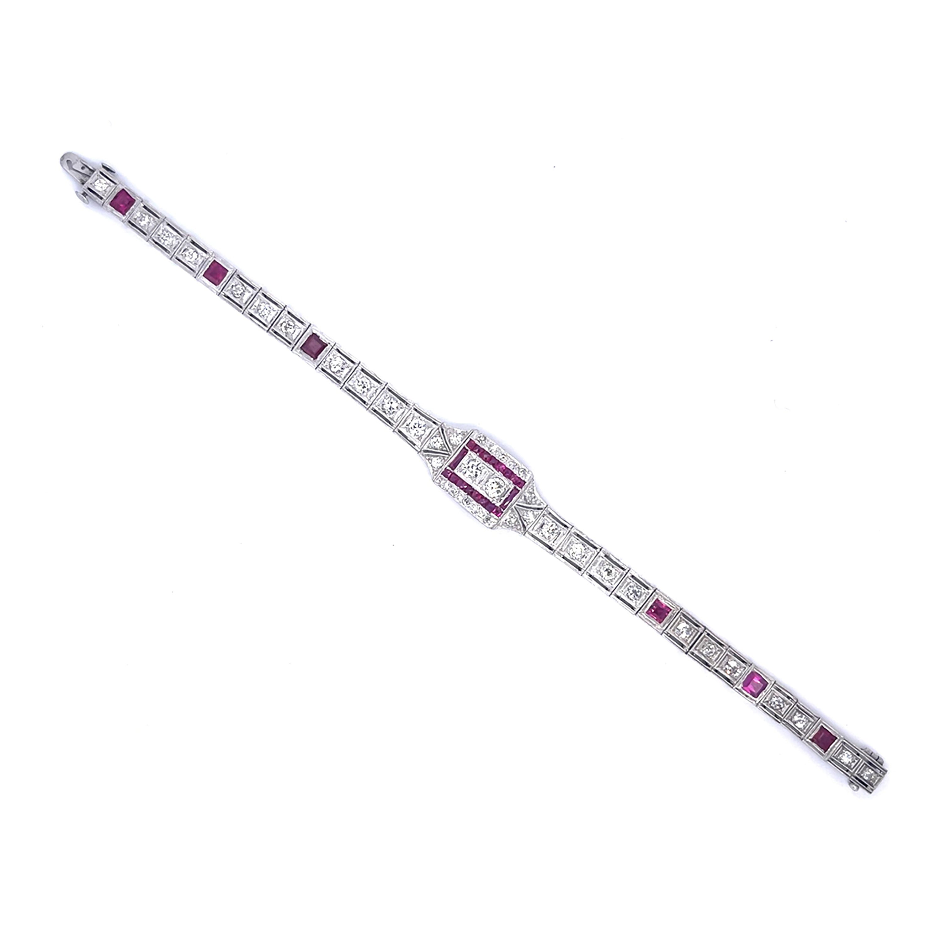 Art Deco Old European Diamond Bracelet Bracelet Roseark Vintage