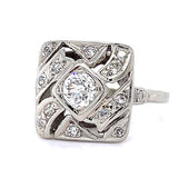 Vintage 1930s European Diamond Ring Cocktail Ring Roseark Vintage