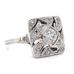 Vintage 1930s European Diamond Ring Cocktail Ring Roseark Vintage