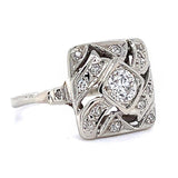 Vintage 1930s European Diamond Ring Cocktail Ring Roseark Vintage