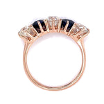 Victorian Diamond Sapphire Five-Stone Ring Ring Roseark Vintage
