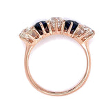 Victorian Diamond Sapphire Five-Stone Ring Ring Roseark Vintage