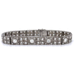 Art Deco Old European Diamond PT Bracelet Bracelet Roseark Vintage