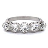 1930s Art Deco Diamond Platinum Handmade Ring Statement Ring Roseark Vintage