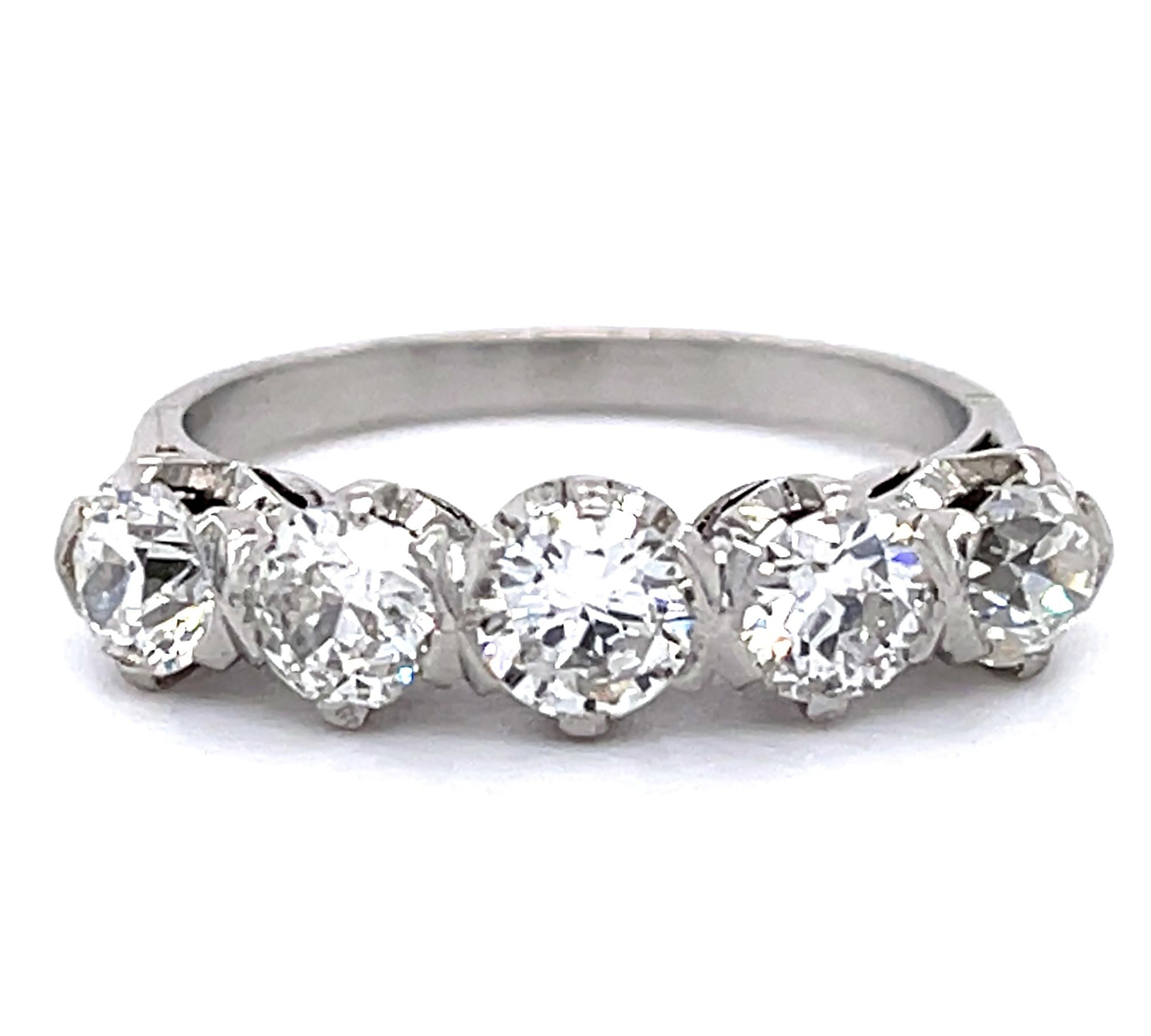 1930s Art Deco Diamond Platinum Handmade Ring Statement Ring Roseark Vintage