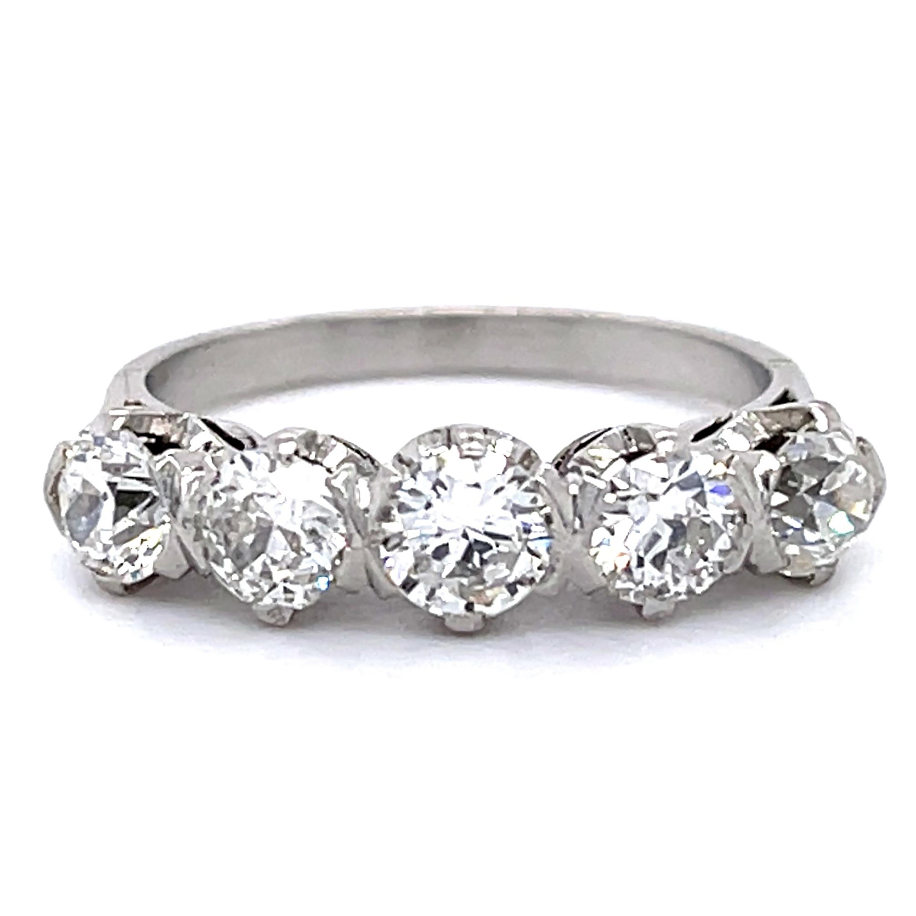 1930s Art Deco Diamond Platinum Handmade Ring Statement Ring Roseark Vintage