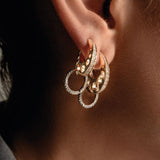 Gruyere Earrings with Diamonds, Small Hoop Earrings Falamank